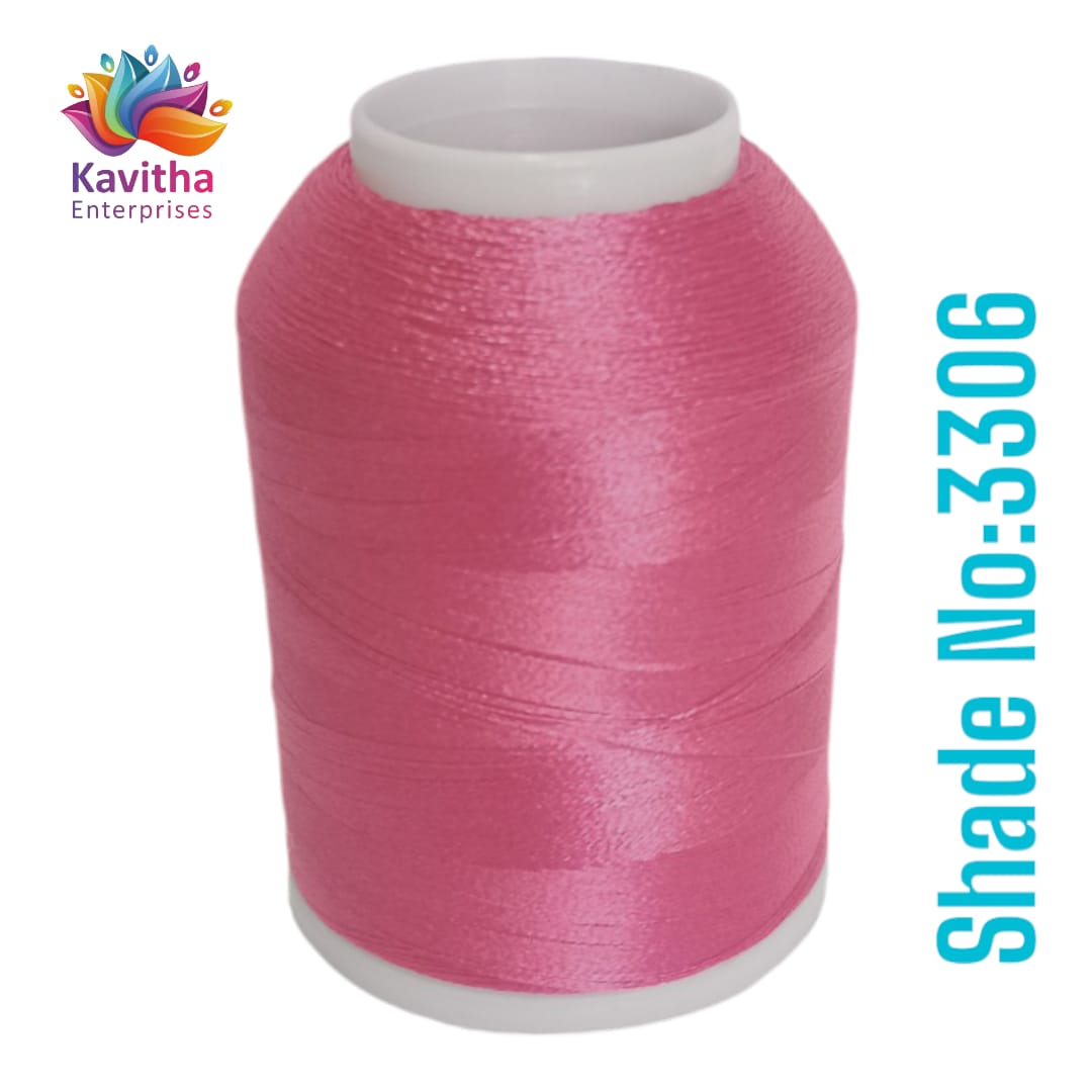 Pink Computer Machine Embroidery Thread by R Rock -3000 Meters, 65g Spool