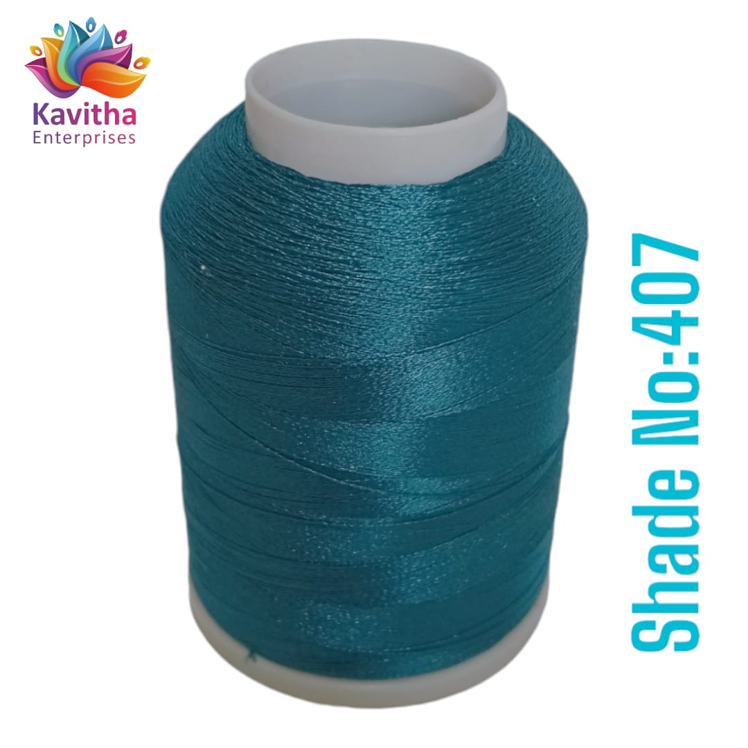 Blue Computer Machine Embroidery Thread by R Rock -3000 Meters, 65g Spool