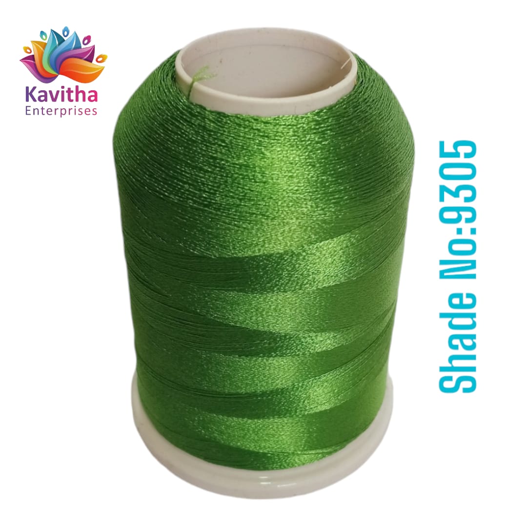 Green Computer Machine Embroidery Thread by R Rock -3000 Meters, 65g Spool