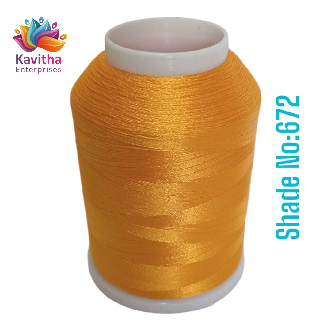 Dark yellow Computer Machine Embroidery Thread by R Rock -3000 Meters, 65g Spool