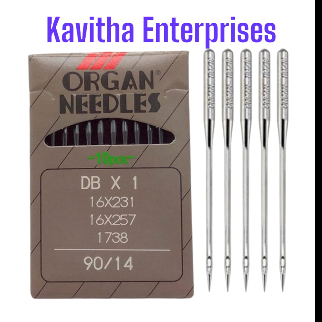 Organ Needle No. 90/14 for Computer Embroidery Machines (Pack of 10) - Kavitha Enterprises