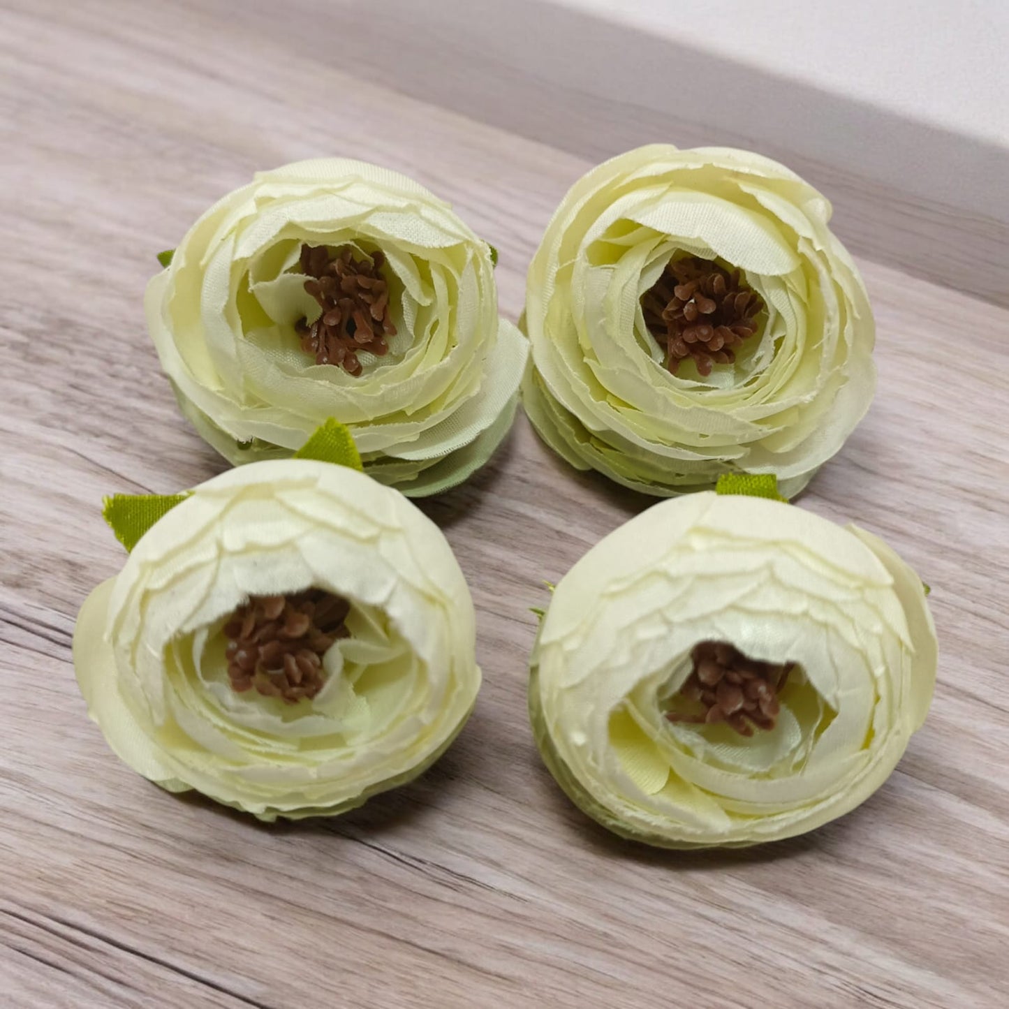 Artificial Silk Rose Flower Heads for Decoration (Pack of 6)