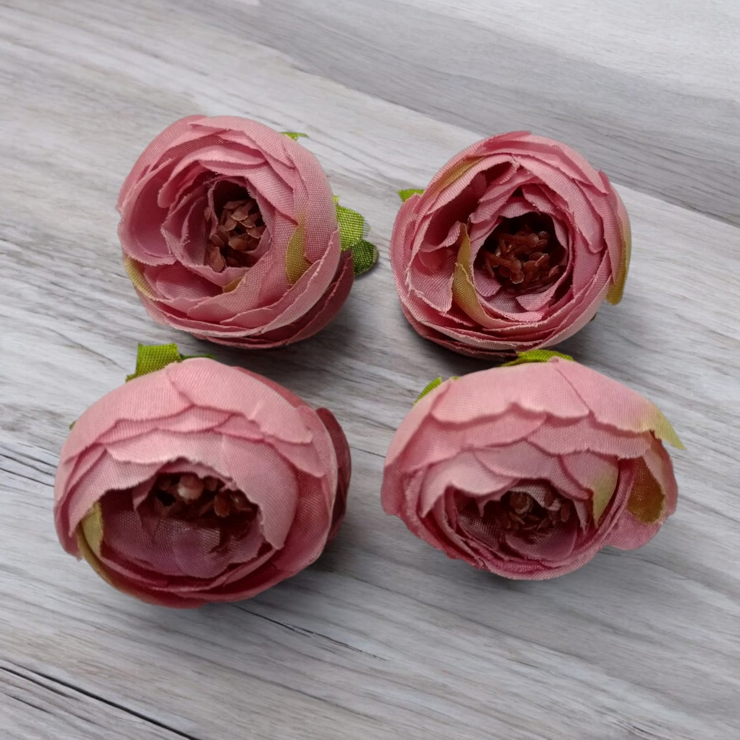 Artificial Silk Rose Flower Heads for Decoration (Pack of 6)