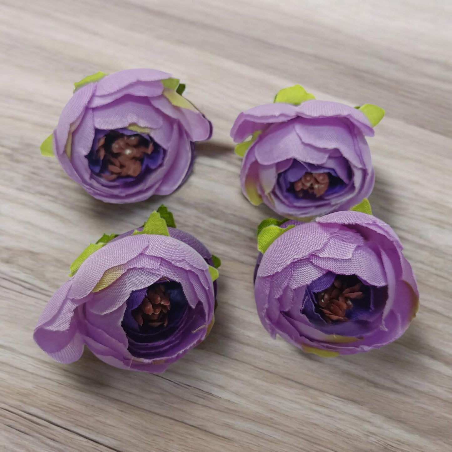 Artificial Silk Rose Flower Heads for Decoration (Pack of 6)