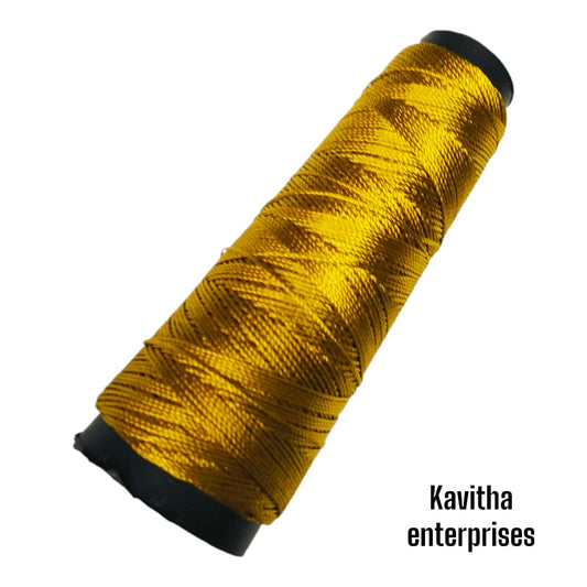 **Kamal Kahdi Crochet Cone Threads, menthya Color, Pack of 1 Cones **