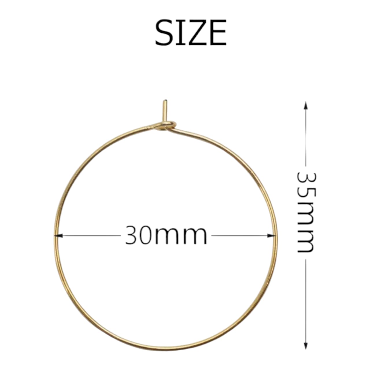 Gold and Silver Wine Glass Charm Rings Circles, 1-Inch Size, for Jewelry and Earrings Making ( pack of 12 pice )