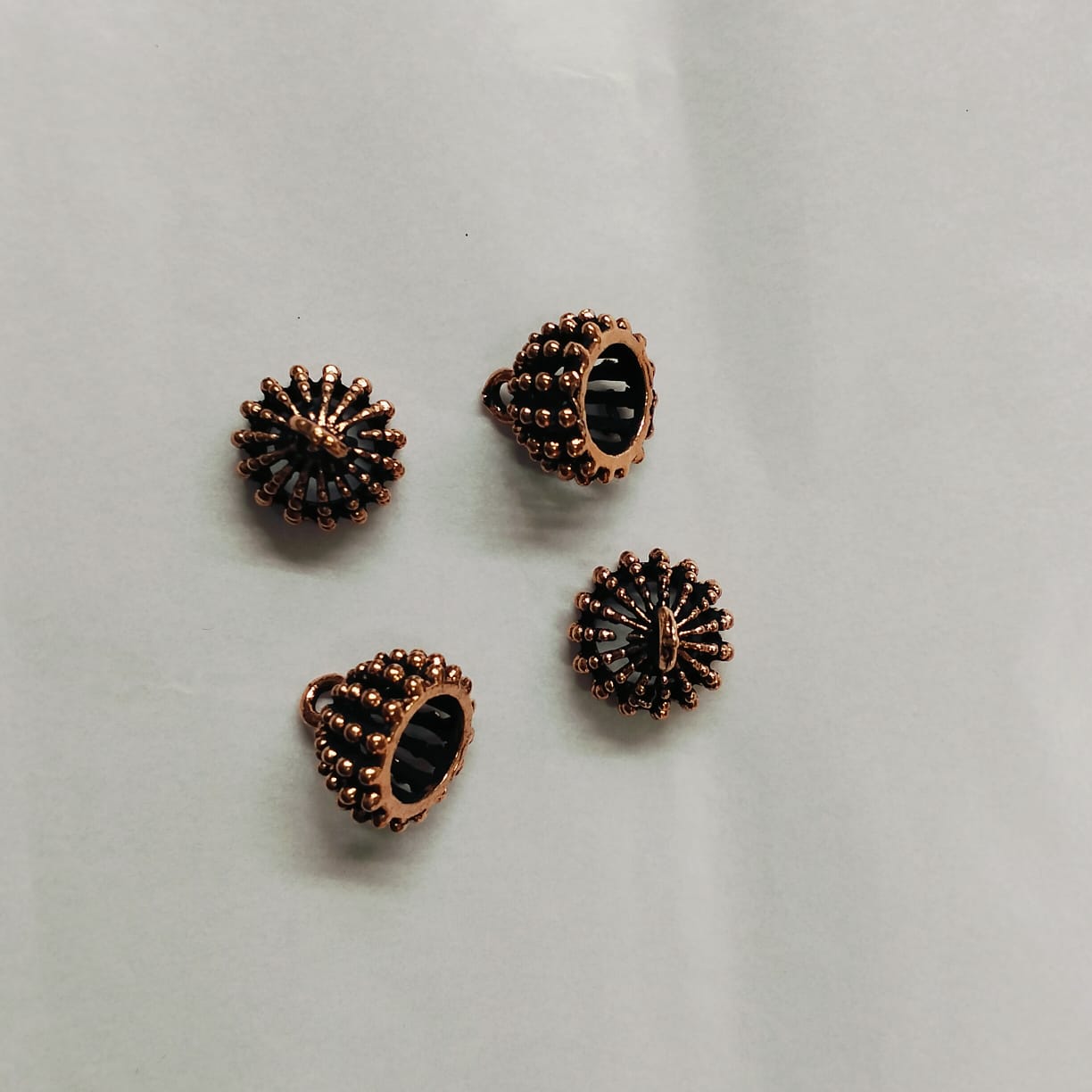 Blouse Hanging Jhumka – Perfect for Blouse Design and Earrings Making black with coper colour(Pack of 5 Pieces)