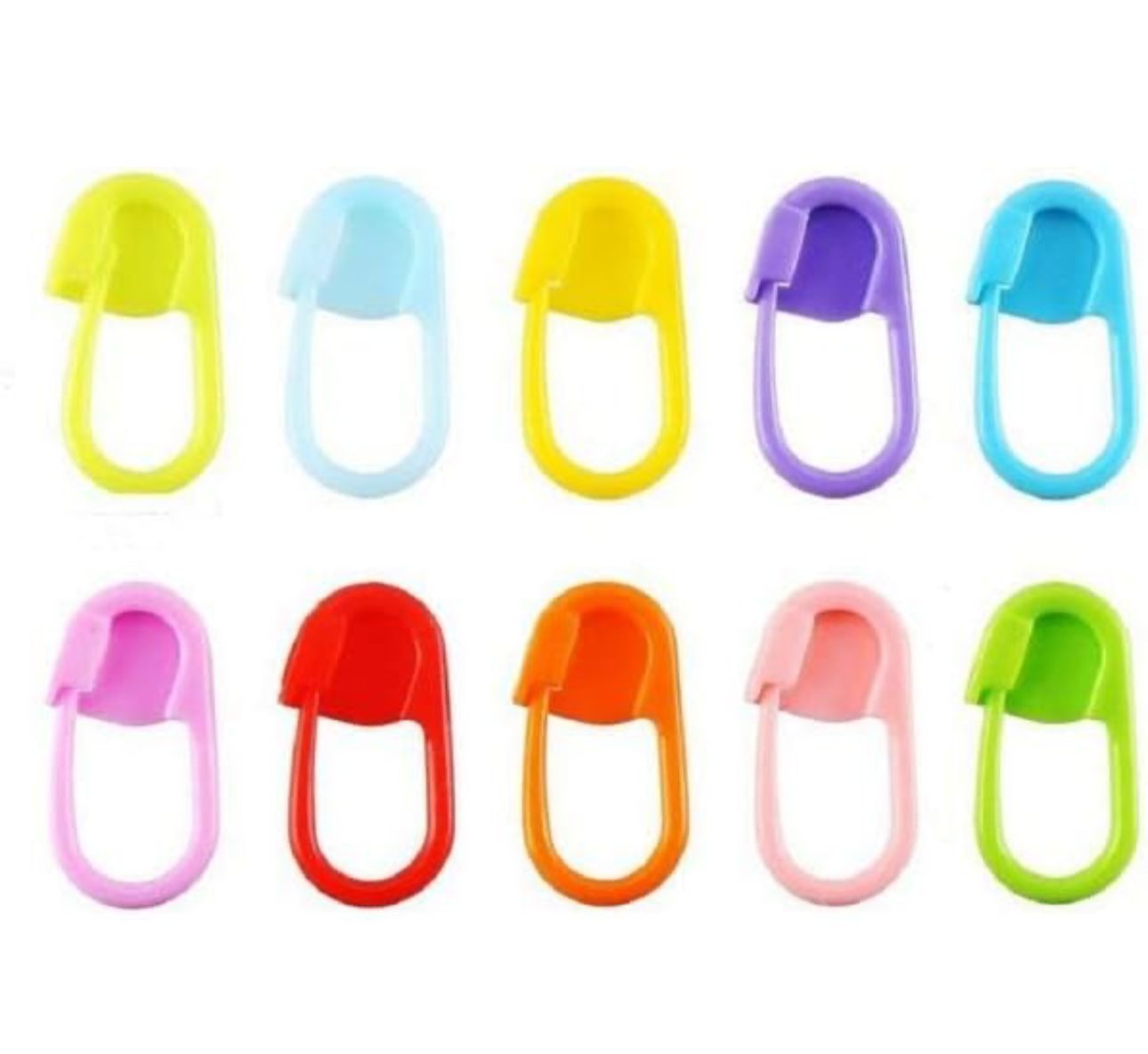 Plastic Locking Stitch Markers , Knitting Crochet Locking Stitch counter pack of 10 piece