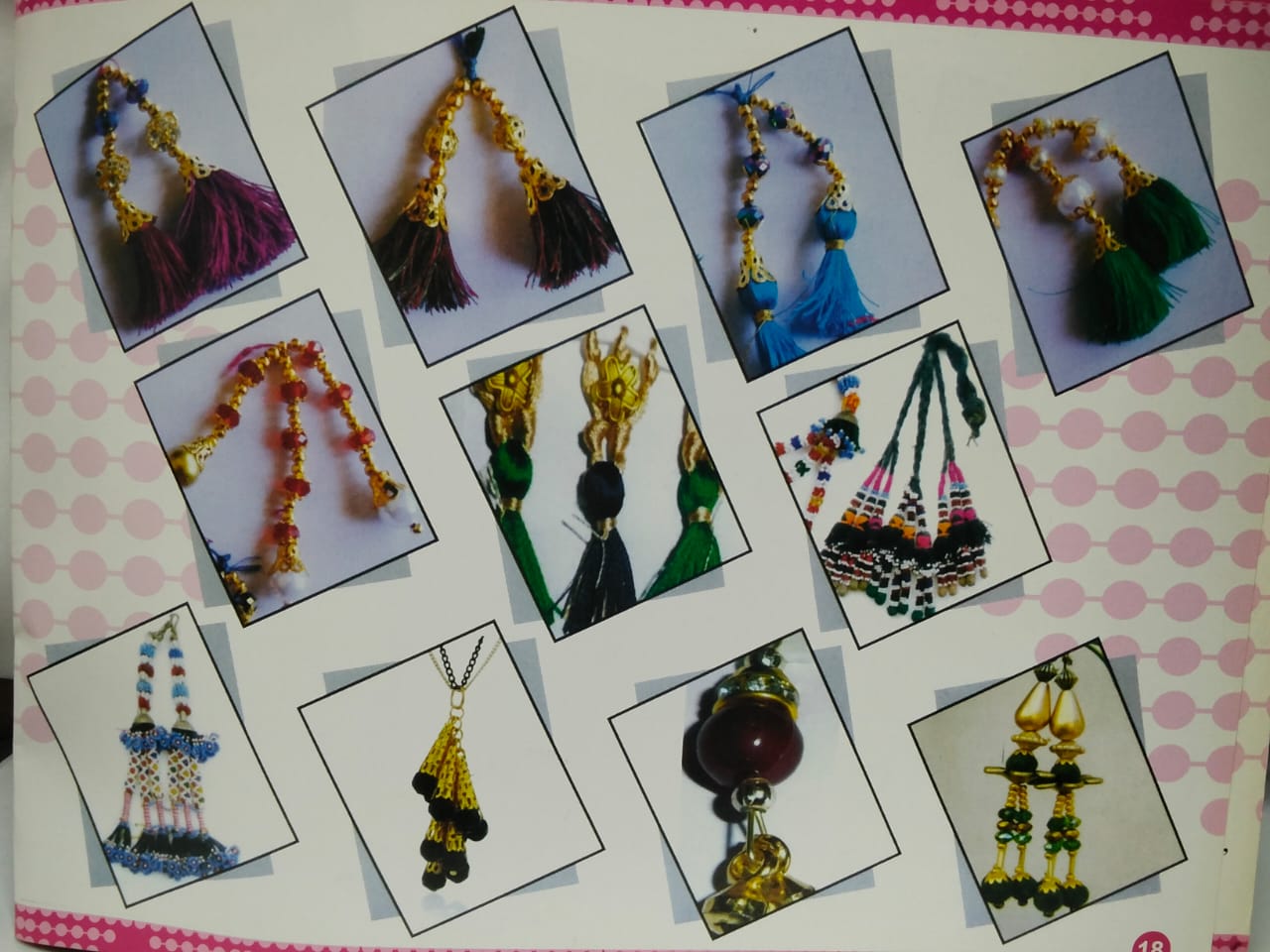 Anchus Saree Tassels Work Book – 18 Pages (Designer Lace & Latkan Making Guide)