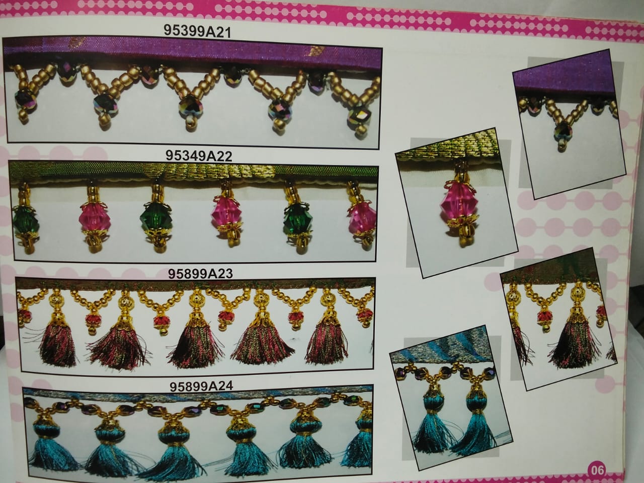 Anchus Saree Tassels Work Book – 18 Pages (Designer Lace & Latkan Making Guide)