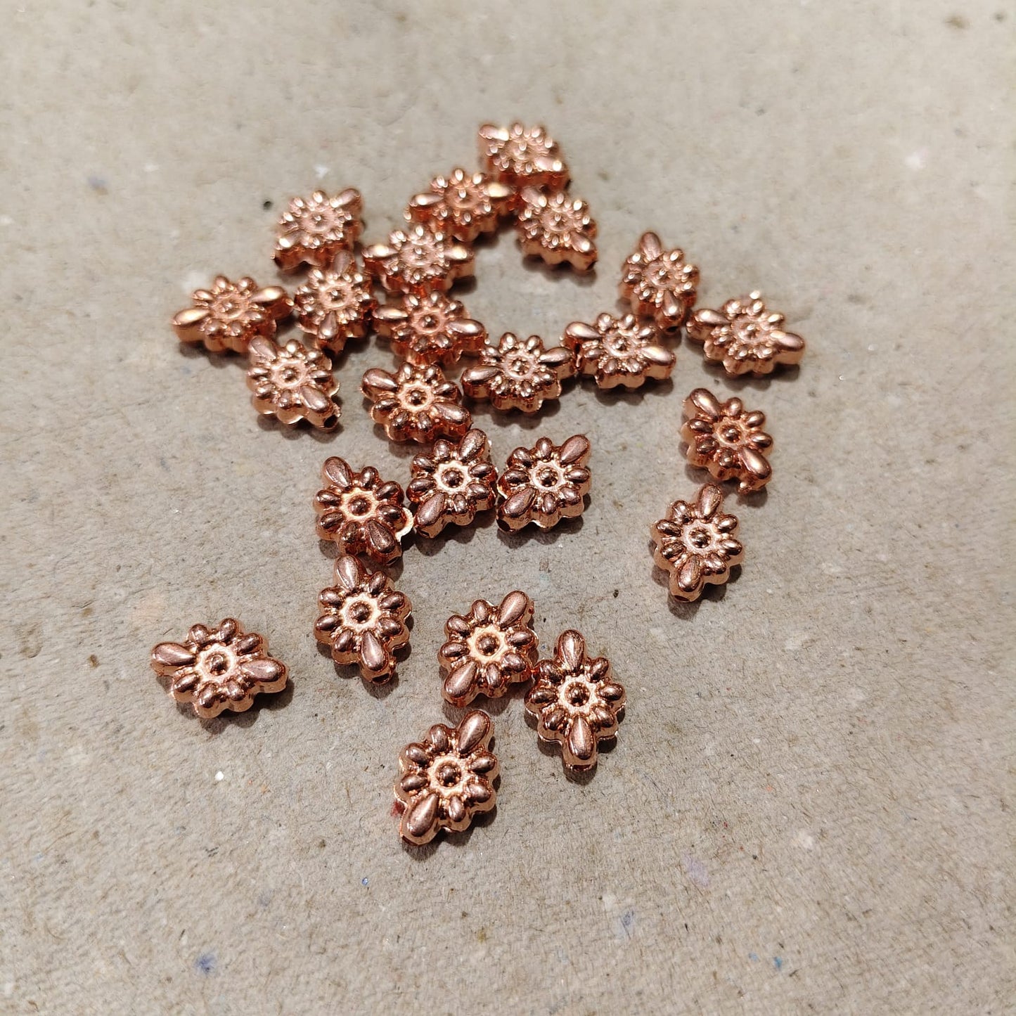 Copper colour plastic Beads – 50 Gram Pack for Jewelry Making & Craft | Kavitha Enterprises