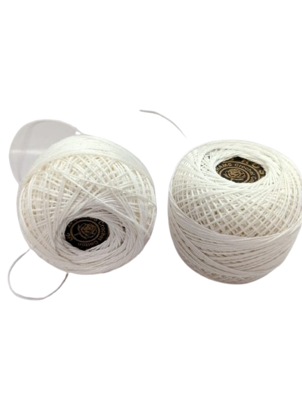 **Red Rose Tatting Crochet Threads - white (1 Ball, 20g)**