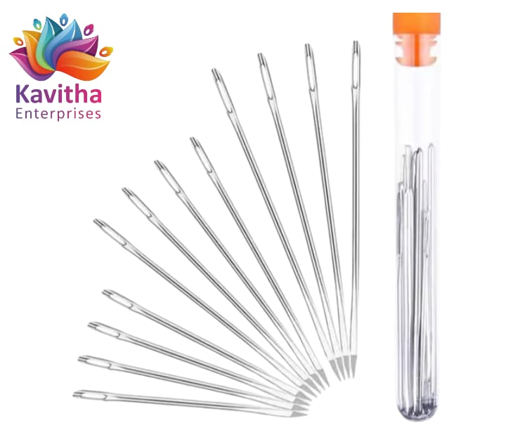20 Piece Assorted Size Needles in Tube for Sewing, Embroidery, and Craft Projects