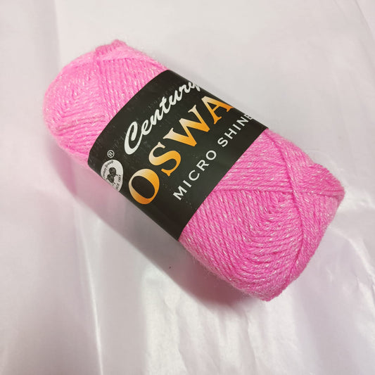 Oswal Micro Shine Wool Yarn – 100gms Light Pink Colour