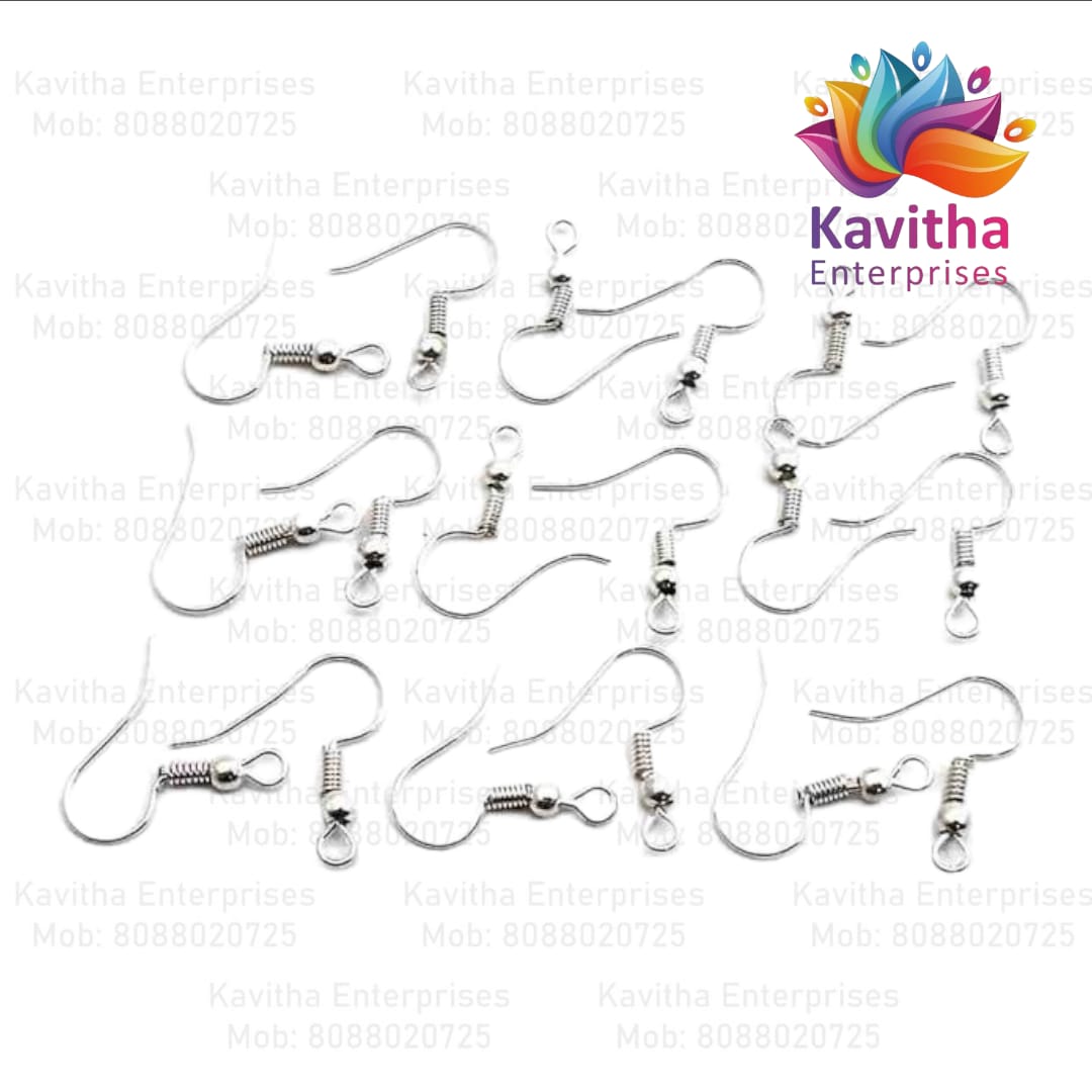 Silver Earring Hook for Jewelry Making (Pack of 10 Gram)