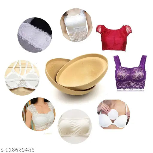 Bra Cups Pad for Women Round Cotton Cup Bra Pads Blouse Cups Pads Inserts pack of 1 set Sizes (30,32,34,36,38,40,42 )
