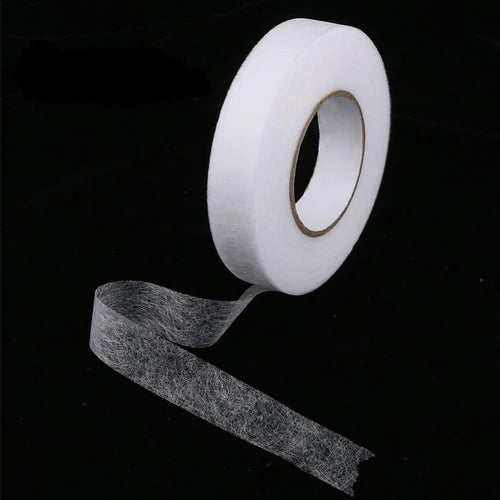 Rivil Civil Fabric Fusing Tape - Double-Sided Adhesive Hem Tape - Fusible Buckram Interfacing - White Iron-On Tape for Sewing and Crafts ( pack of 1 roll ) 100 meters