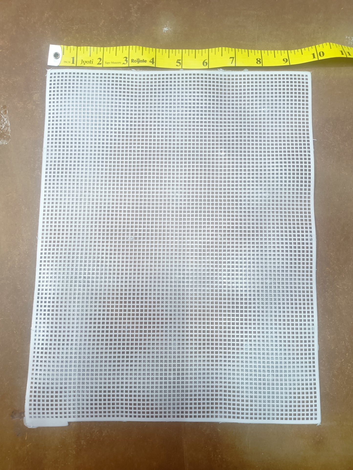 Premium Quality Plastic Canvas Mesh Sheet for Embroidery, Cross Stitch, DIY Craft Projects – 10 x 12.5 Inch Size – Durable and Flexible Grid Mat for Wool, Yarn, Thread Art – Pack of 1 White Sheet