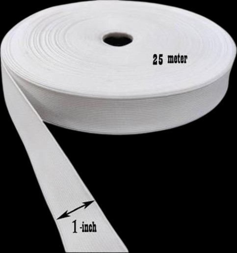 White Elastic for Tailoring & Craft - Available in Multiple Sizes pack of 1 Meters