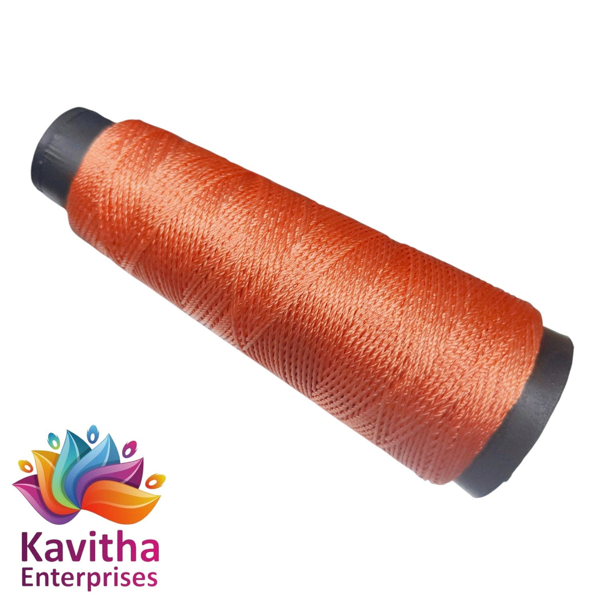 Kamal Kahdi Crochet Cone Threads, peach Color, Pack of 1 Cones