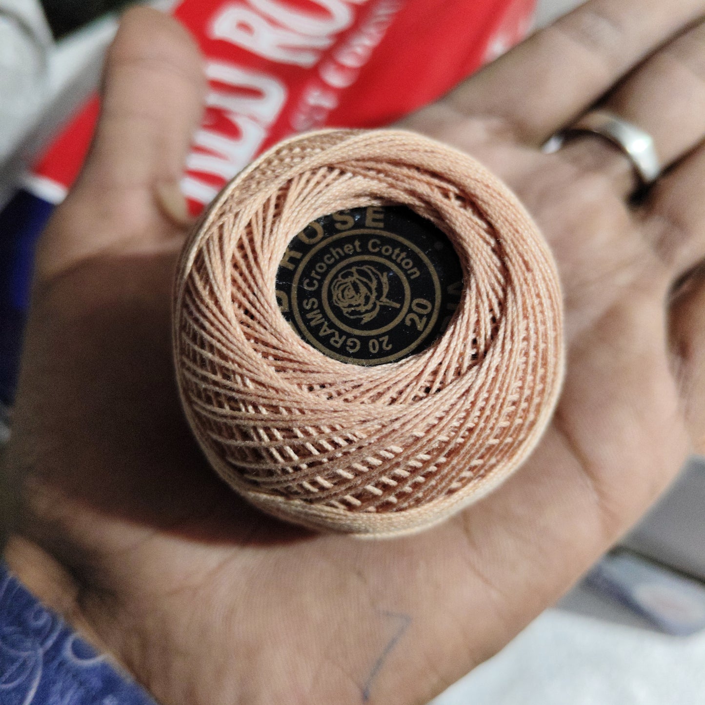 **Red Rose Tatting Crochet Threads - (1 Ball, 20g)**