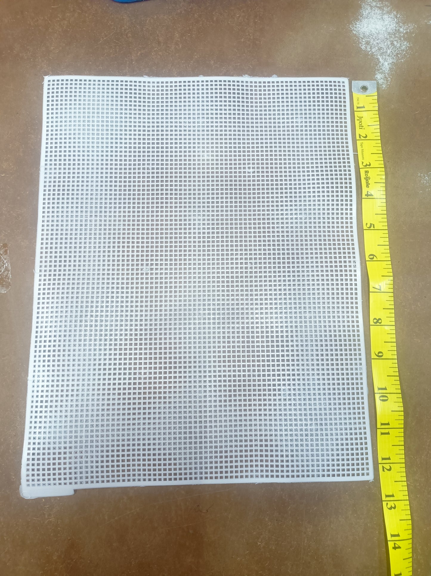 Premium Quality Plastic Canvas Mesh Sheet for Embroidery, Cross Stitch, DIY Craft Projects – 10 x 12.5 Inch Size – Durable and Flexible Grid Mat for Wool, Yarn, Thread Art – Pack of 1 White Sheet