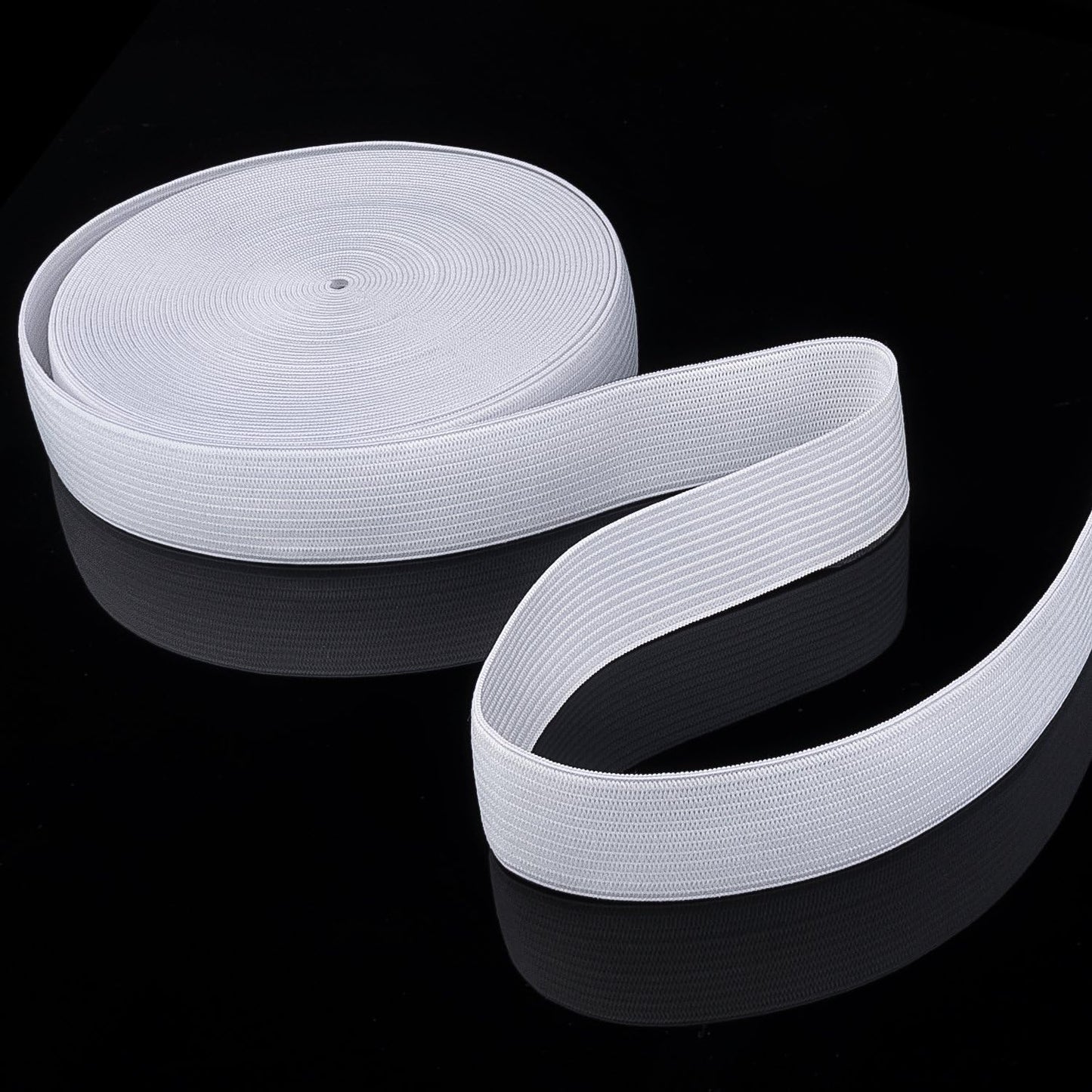 White Elastic for Tailoring & Craft - Available in Multiple Sizes pack of 1 Meters