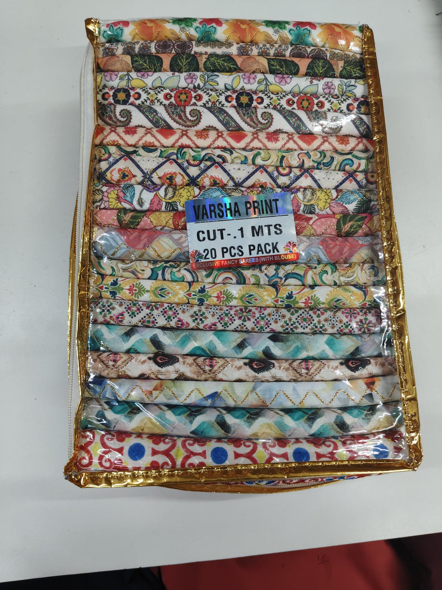 Varsha Print Cotton Fabric Combo Pack | 20 Assorted Prints | 1 Meter Each Cut