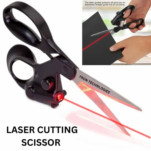 Laser Guided Cutting Scissors | Straight Line Laser Scissor for Fabric, Paper & Craft Work