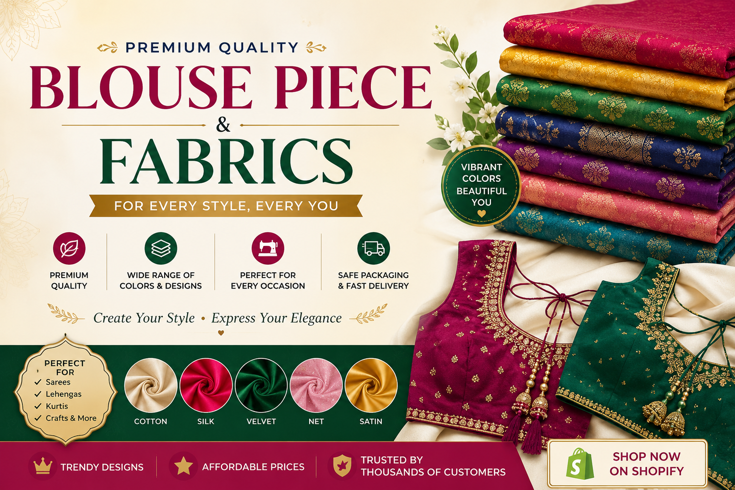 BLOUSE PIECE AND FABRICE