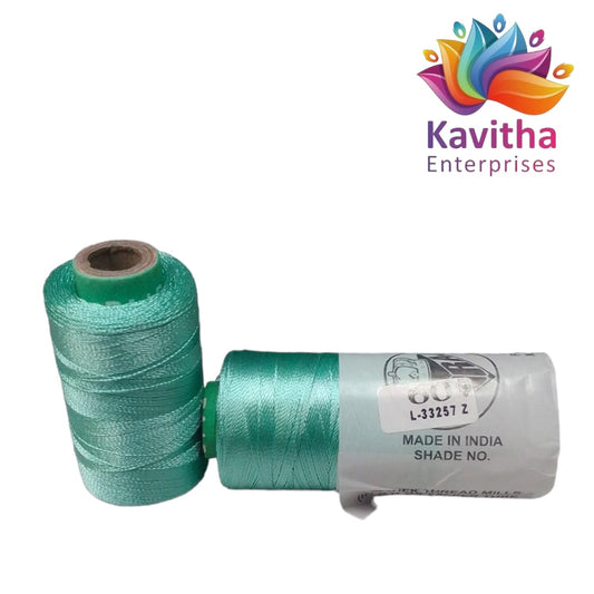 RAJ Company Silk Threads For Embroidery ,Saree tassels, craft - 1 Tube (800 meters, 20 Gram Light Blue Colour Shade No.60