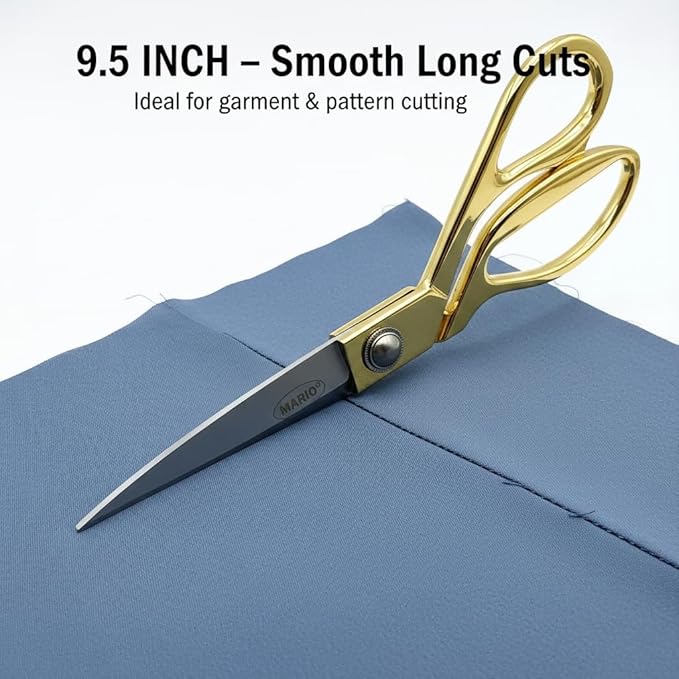 9.5 Inch Tailor Scissors for Fabric Cutting | Stainless Steel Blades Heavy Duty Shears | Professional Sewing & Garment Cutting Tool – Kavitha Enterprises