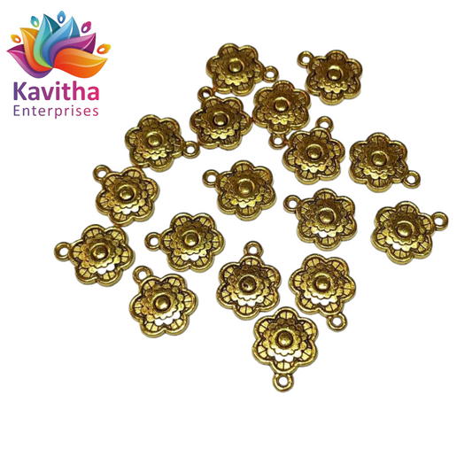 6MM, Anitque Metal Gold Beads, For Jewelry ,Bracelet ,Necklace , Saree Tassels Making Sold By 40 Gram (Approx 24 Beads )