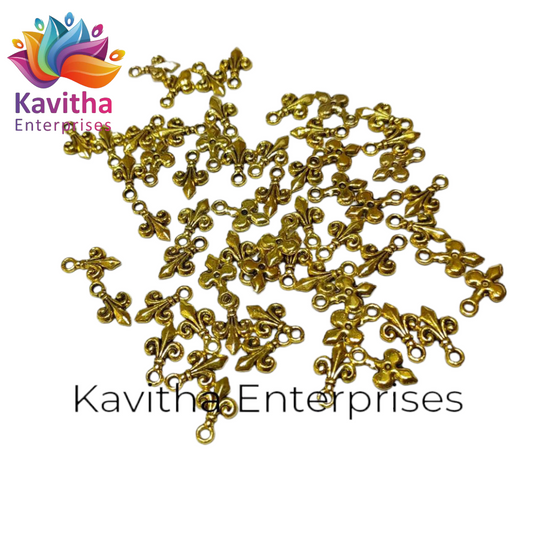 Antique  Metal  Gold Beads, For Jewelry ,Bracelet ,Necklace , Saree Tassels Making Sold By 40 Gram (Approx 85 Beads )