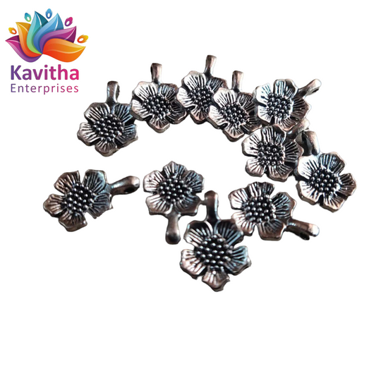 10MM Anitque Metal Silver Beads, For Jewelry ,Bracelet ,Necklace , Saree Tassels Making Sold By 40 Gram (Approx 28 Beads )