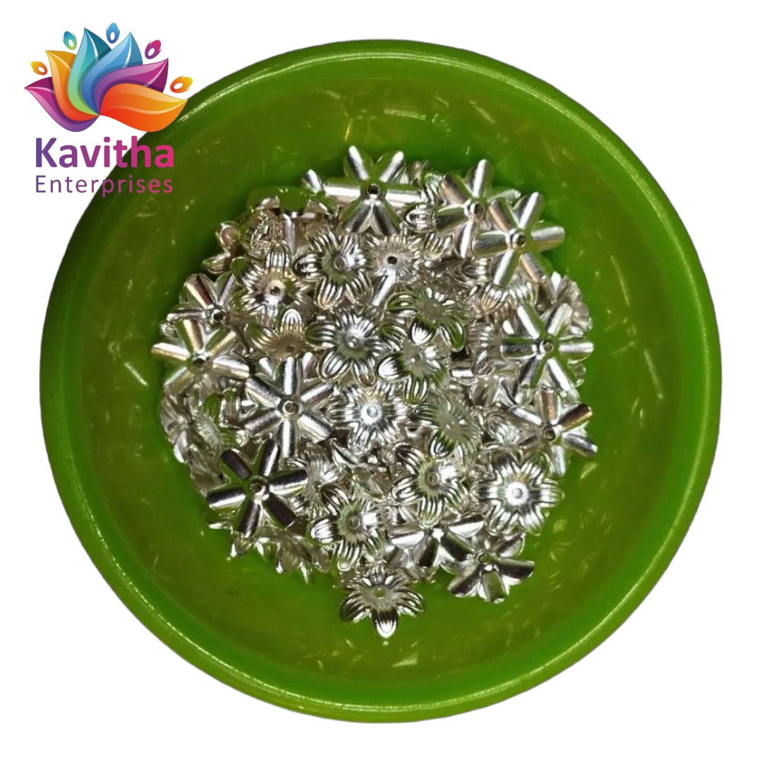 CCB Plastic Beads Silver Color For Saree Tassels / kuchu , Jewelry ,craft ( 25 grm )SB28