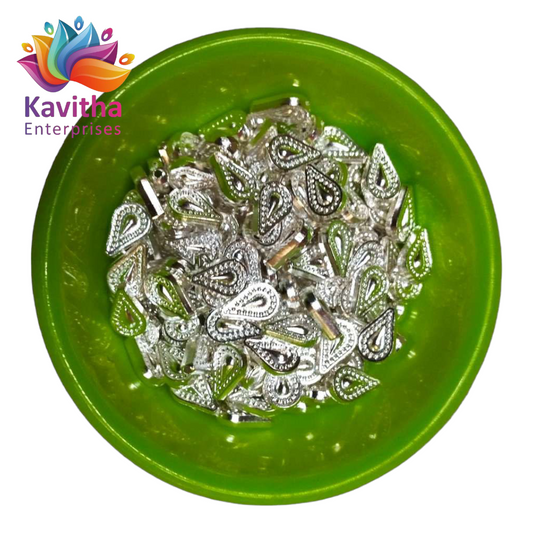 CCB Plastic Beads Silver Color For Saree Tassels / kuchu , Jewelry ,craft ( 25 grm )SB37
