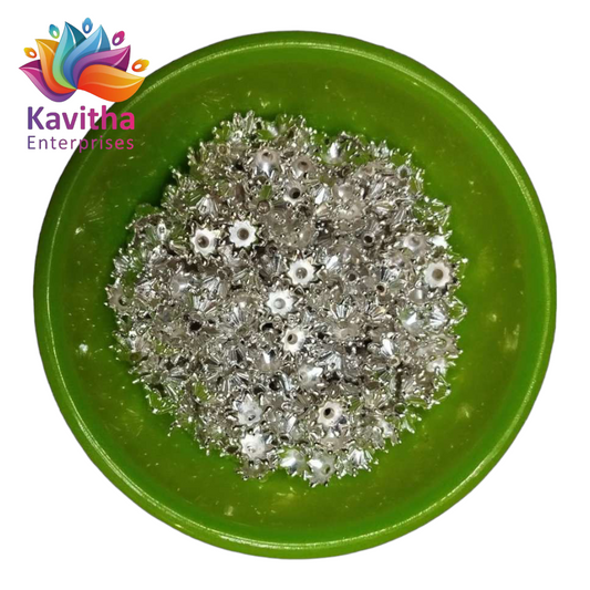 CCB Plastic Beads Silver Color For Saree Tassels / kuchu , Jewelry ,craft ( 25 grm )SB27