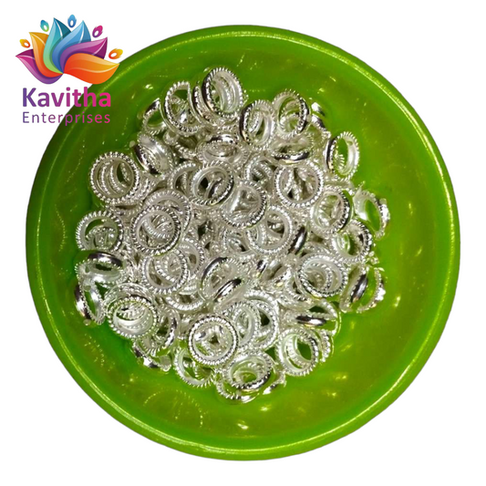 CCB Plastic Beads Silver Color For Saree Tassels / kuchu , Jewelry ,craft ( 25 grm )SB24