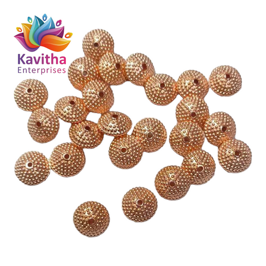 Coper Colour Plastic Beads For Saree Tassels , Saree Kuchu ,Craft ( 50 gram ) CB2