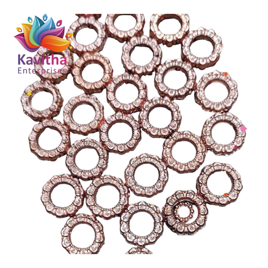 Coper Colour Plastic Beads For Saree Tassels , Saree Kuchu ,Craft ( 50 gram ) CB26