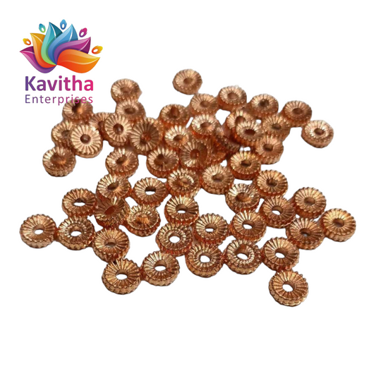 Coper Colour Plastic Beads For Saree Tassels , Saree Kuchu ,Craft ( 50 gram ) CB25