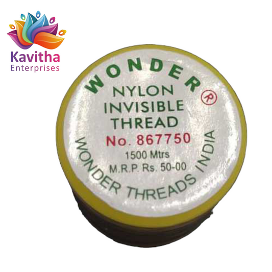 Stiching White Wonder Nylon Invisible Thread, For Textile Industry ( Pack of 1 Pice )