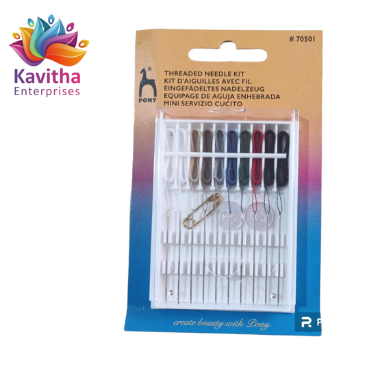 Pony Threaded Needle Kit- 1 Packet