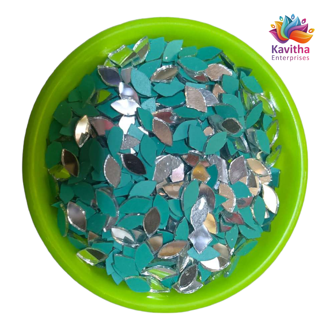 10MM Eye Shape Mirror for Jewellery Making,Other Craft Work Like Project & lippan Art, mud Work Decoration (50 Gram 600 Pieces