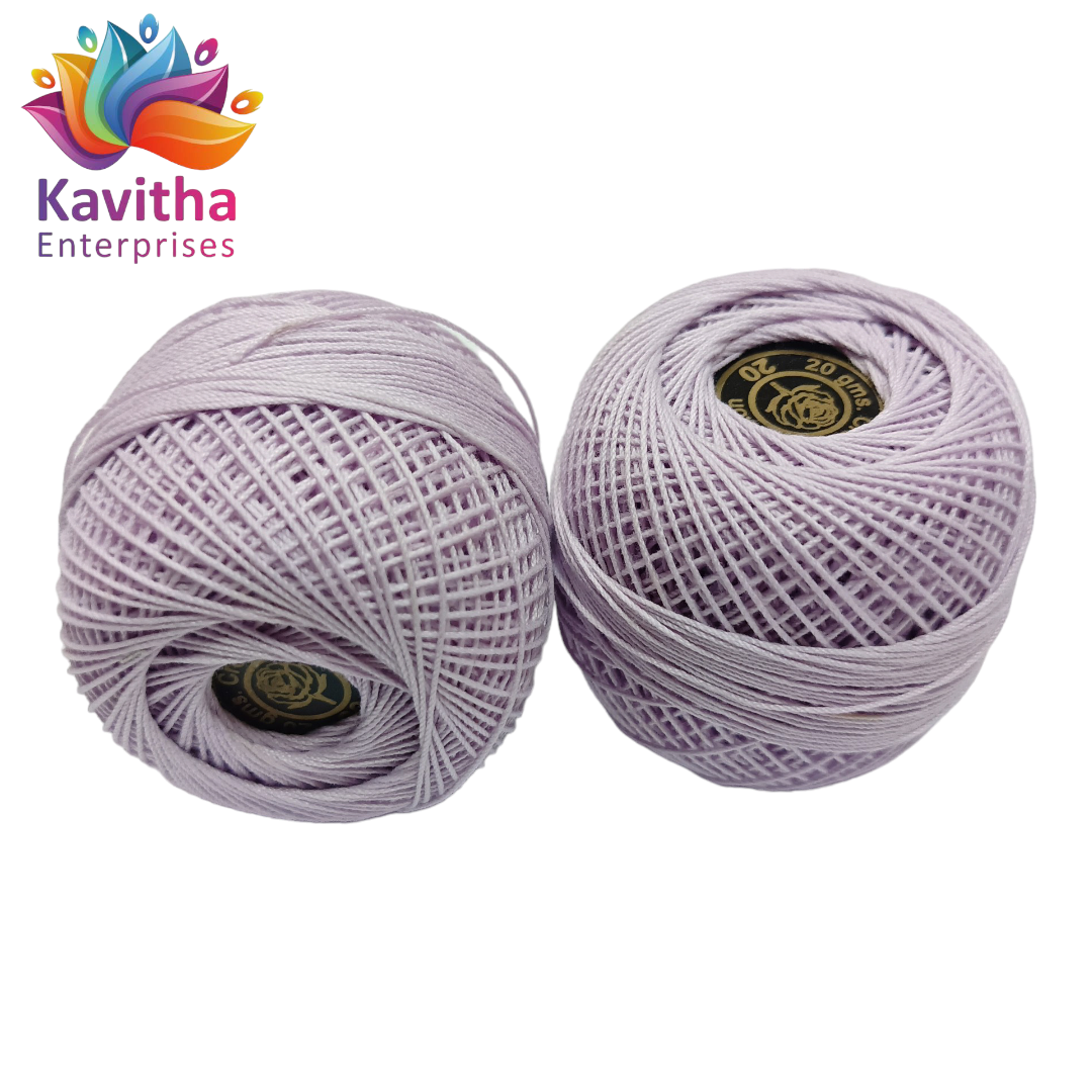 **Red Rose Tatting Crochet Threads - Light Purple(1 Ball, 20g ...