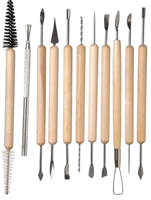 Wood Carving and Pottery Tools Set (Pack of 12) | Ideal for Professionals, Carpenters, and Hobbyists - Kavitha Enterprises