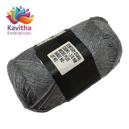 Oswal Micro Shine Wool Yarn – 100gms Cement Colour