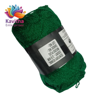 Oswal Micro Shine Wool Yarn – 100gms Green Colour