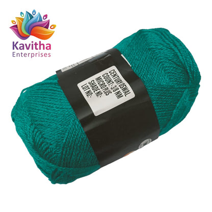 Oswal Micro Shine Wool Yarn – 100gms Rama Green Colour